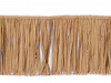 Frange en raphia naturel, largeur 12 cm