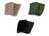 Women's fingerless gloves with fur