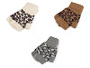 Mitaines tricotées pour femme/fille, motif animalier