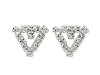 Rhinestone Stud Earrings, Triangles Jablonec Jewellery