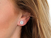 Rhinestone Stud Earrings, Flowers