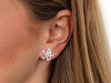 Earrings with Czech Rhinestones Flowers