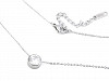 Stainless Steel Chain Necklace Rhinestone