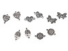 Metallverzierung Filigran Schmetterling, Mandala, Herz, Lebensbaum zum Annähen
