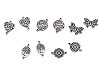 Ornamente metalice filigran - fluture, mandala, inimă, pom