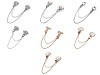 Spilla a clip con strass e finte perle