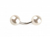 Curved Barbell with Faux Pearls / Clothing Decor