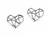 Metal Charm / Spacer Origami Boat, Heart