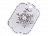 Rhinestone Brooch with Pearl Bead, Snowflake