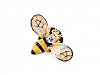 Brooch / Lapel Pin Dog, Bumble Bee