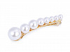 French Hair Clip with Pearls and Rhinestones