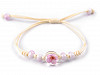 Armband Shamballa mit Perlen und Blüte