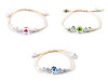 Armband Shamballa mit Perlen und Blüte