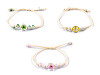 Bracelet Shamballa avec perles et fleur