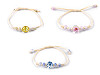 Bracelet Shamballa avec perles et fleur