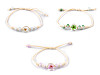 Shamballa Bracelet with Beads and Flower