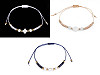 Armband Shamballa mit Perlmutt und geschliffenen Steinchen