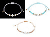 Armband Shamballa mit Perlmutt und geschliffenen Steinchen