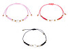 Armband Shamballa mit Perlmutt und geschliffenen Steinchen