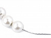Stainless Steel Necklace with Pearls