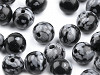 Mineralperlen Schneeflockenobsidian Ø 6 mm