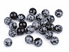 Mineral / Gemstone Beads Snowflake Obsidian Ø8 mm