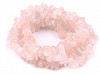 Gemstone Mineral Chips Beads on String Rose Quartz