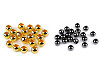 Plastové korálky Metalic s velkým průvlekem 8x10 mm