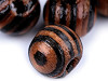Wooden Beads with Stripes Ø8 mm