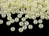 Rokail - koraliki szklane 6/0 - 4 mm perłowe, nieprzezroczyste