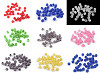 Perles en plastique craquelées, Ø 8 mm