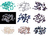 Perles en verre poli, 3 mm