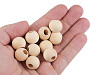 Unpainted wooden beads Ø18 mm