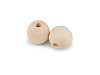 Perles en bois non peintes, Ø 16 mm