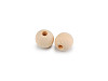 Perles en bois non peintes, Ø 12 mm