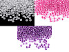 Rocailles 8/0 – 3 mm mit Durchzug, leuchtende Farben