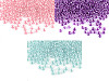 Perles de rocaille 8/0 - 3 mm, couleurs vives
