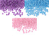 Perline 8/0, dimensioni: 3 mm, colori vivaci