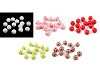 Perline in porcellana, scanalate, dimensioni: Ø 13 mm