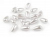 Plastové voskové korálky / perly Glance kapka 10x20 mm