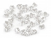 Plastikowe koraliki woskowane / perły Glance motyl 10x13 mm 