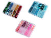 Set of seed beads and sequins in a plastic box