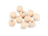 Unfinished Wooden Beads - Star, Smiley Face Ø20 mm