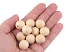 Unfinished Wooden Beads - Star, Smiley Face Ø20 mm