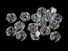 Kunststoffperlen mit großem Loch Diamant mit AB-Effekt 8 x 13 mm