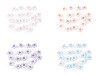 Perles en plastique mat, Fleur, Ø 13 mm