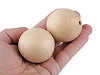 Perles en bois brut, grand format, Ø 50 mm