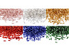 Perline lunghe a forma cilindrica, lisce, dimensioni: 6 mm