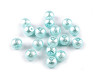 Perline rotonde in vetro, imitazione perle, Ø 10 mm, motivo: Stardust