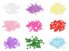 Perles en plastique craquelées, Ø 6 mm